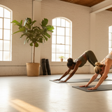 Black Yoga Mat With Carry Strap - Life Retreat Wellness