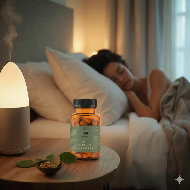 CBD Sleeping Capsules Lifestyle- Sleep Supplements- Life Retreat