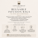 Empty Tea Bag Directions For Use- Life Retreat Wellness