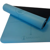 Premium Eco Rubber Mats with Alignment Lines / Blue / Life Retreat