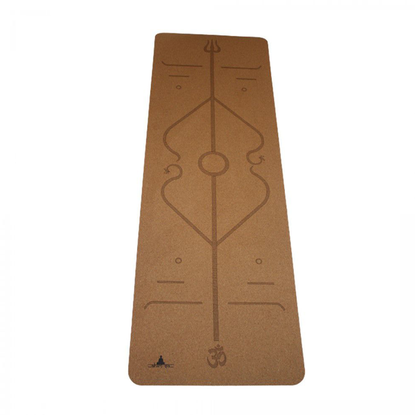 Cork Yoga Mat with Alignment Guides & Bag - Life Retreat
